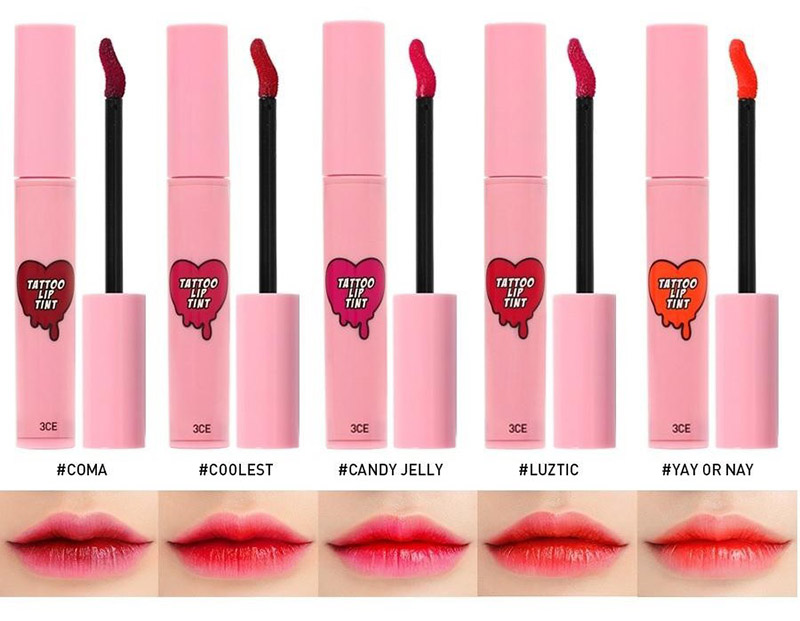 Son tint xăm chống trôi siêu lì 3CE Lip Tint Tatoo