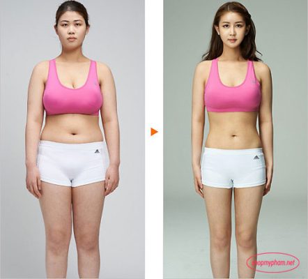 Trước và sau khi sử dụng Trà giảm cân Golean