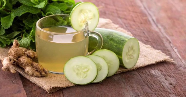 Công thức giảm béo từ chanh, gừng cùng dưa chuột