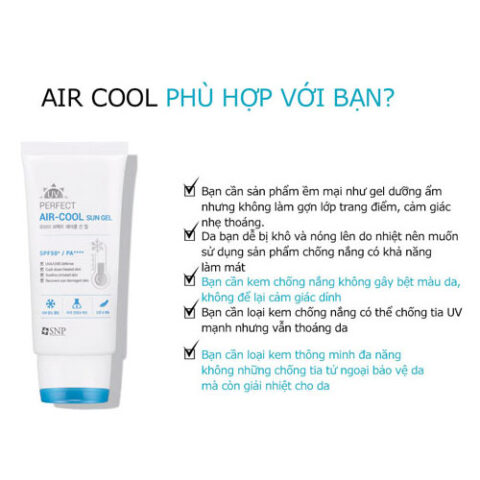 Gel chống nắng làm mát da SNP UV PERFECT AIR COOL SUN GEL