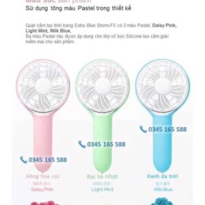 quạt cầm tay mini xuất Hàn chính hãng Blue Storm F5