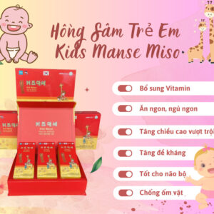 Nước hồng sâm hươu cao cổ Kids Manse Miso Inc Hàn Quốc