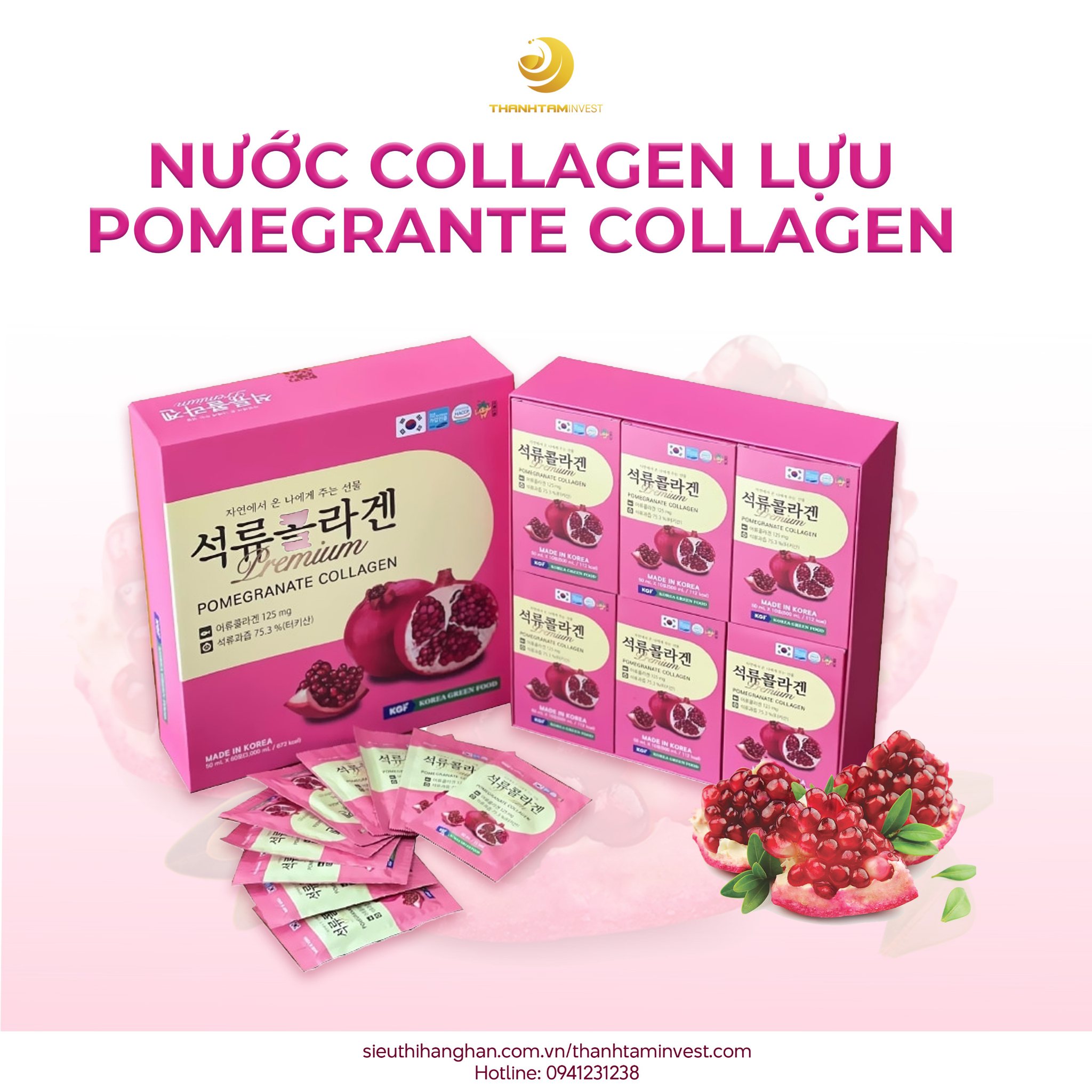 Nước Ép Collagen Lựu KGF Hàn Quốc