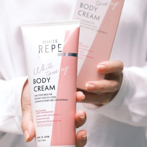 Kem dưỡng trắng da White Repe Body Tone up Cream và White Repe Body Scrub Gel