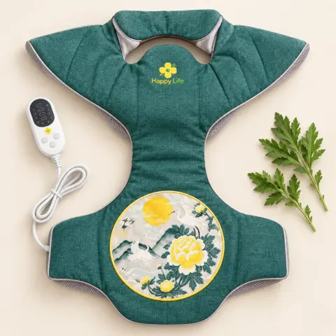 Đai ngải cứu cột sống Happy Life – Ôm cổ, vai, lưng, bụng, 10 mức nhiệt