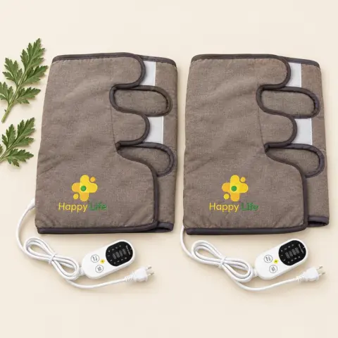 Đai ngải cứu khớp gối Happy Life – Bộ 2 đai, 10 mức nhiệt