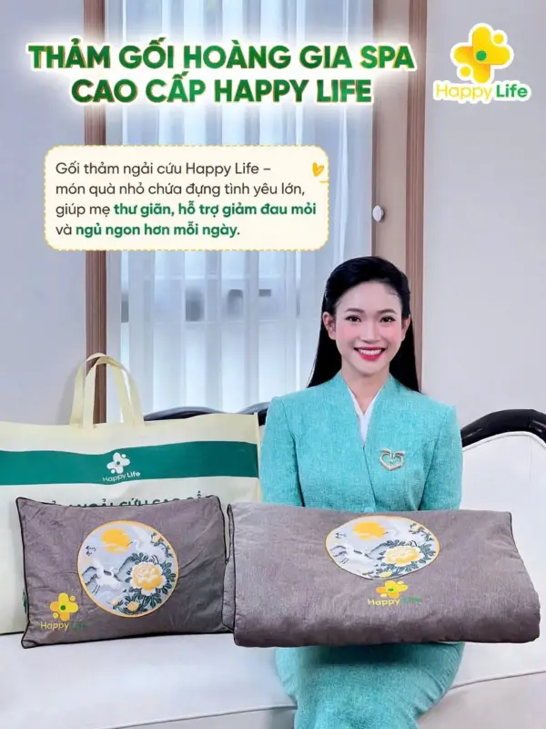 gối ngải cứu chính hãng Happy Life