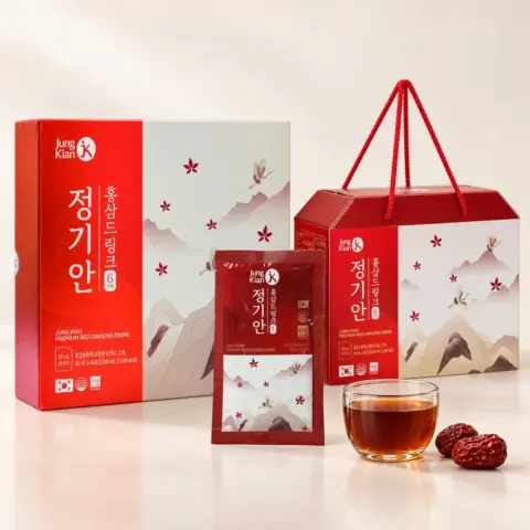 Nước hồng sâm Jung Kian Premium 6 năm tuổi – Gói 50ml (hộp 20 gói / 60 gói)