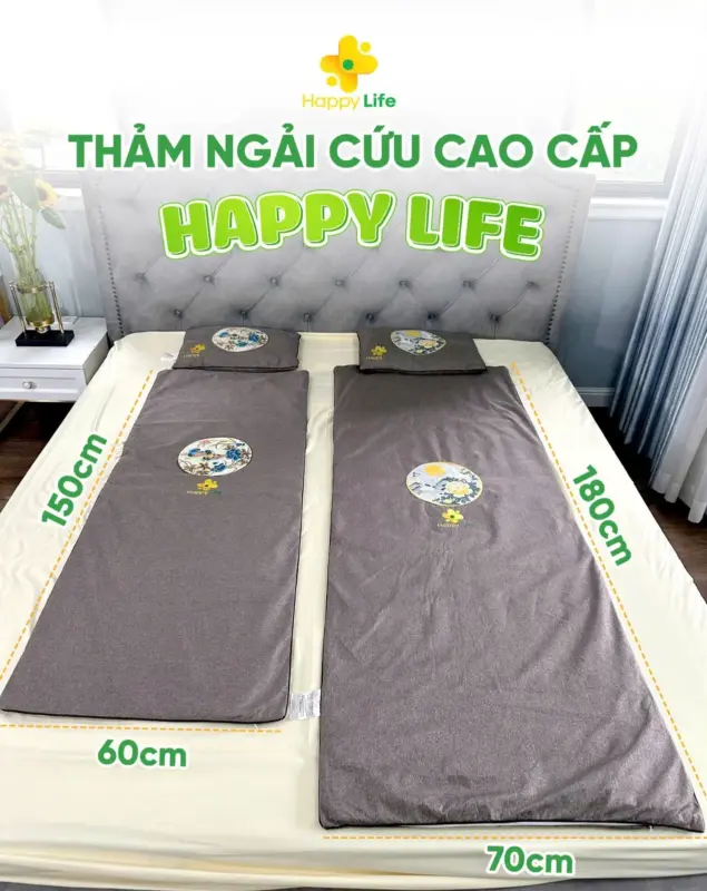 thảm ngải cứu thượng hạng 1m5 chính hãng Happy Life