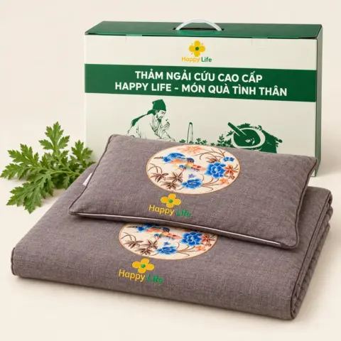 Thảm ngải cứu Thượng Hạng 1m5 Happy Life – Kích thước 150 × 60 cm