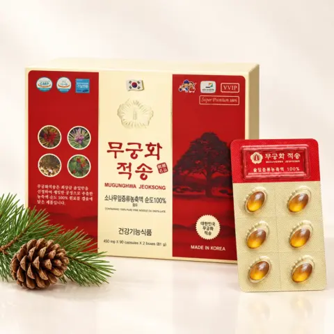 Tinh dầu thông đỏ Mugunghwa Jeoksong cao cấp – Hộp 180 viên